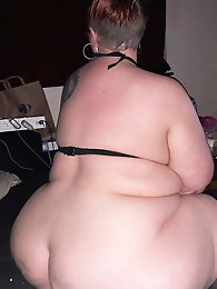 Plumper milf finds two nosey dudes