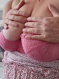 Horny amateur aged plus-size milf mother has big breasts whipped bdsm